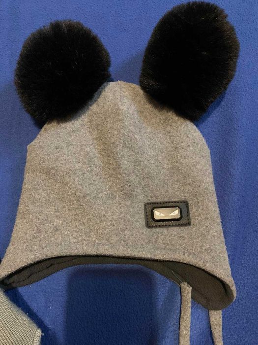 Тепла зимова шапка шолом для малюка 1-3 роки