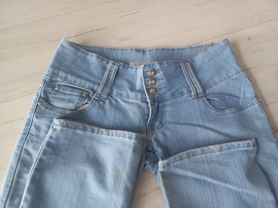 Jeans spodnie proste nogawki L/XL