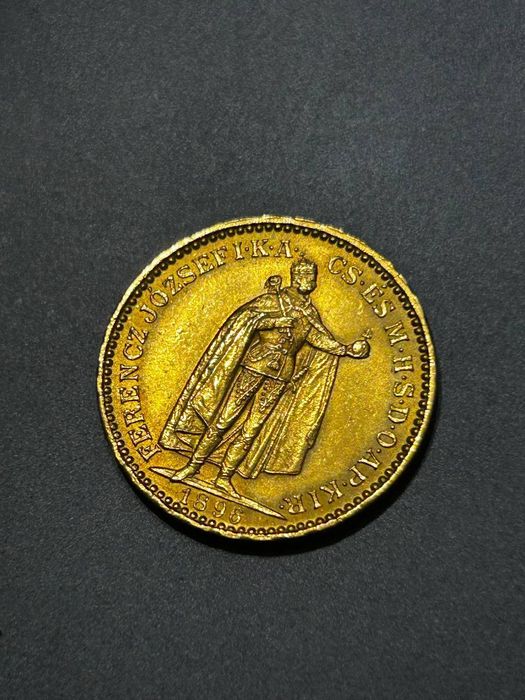 20 крон 1896, Австро-венгрия(венгерский тип), золото, 900 проба!