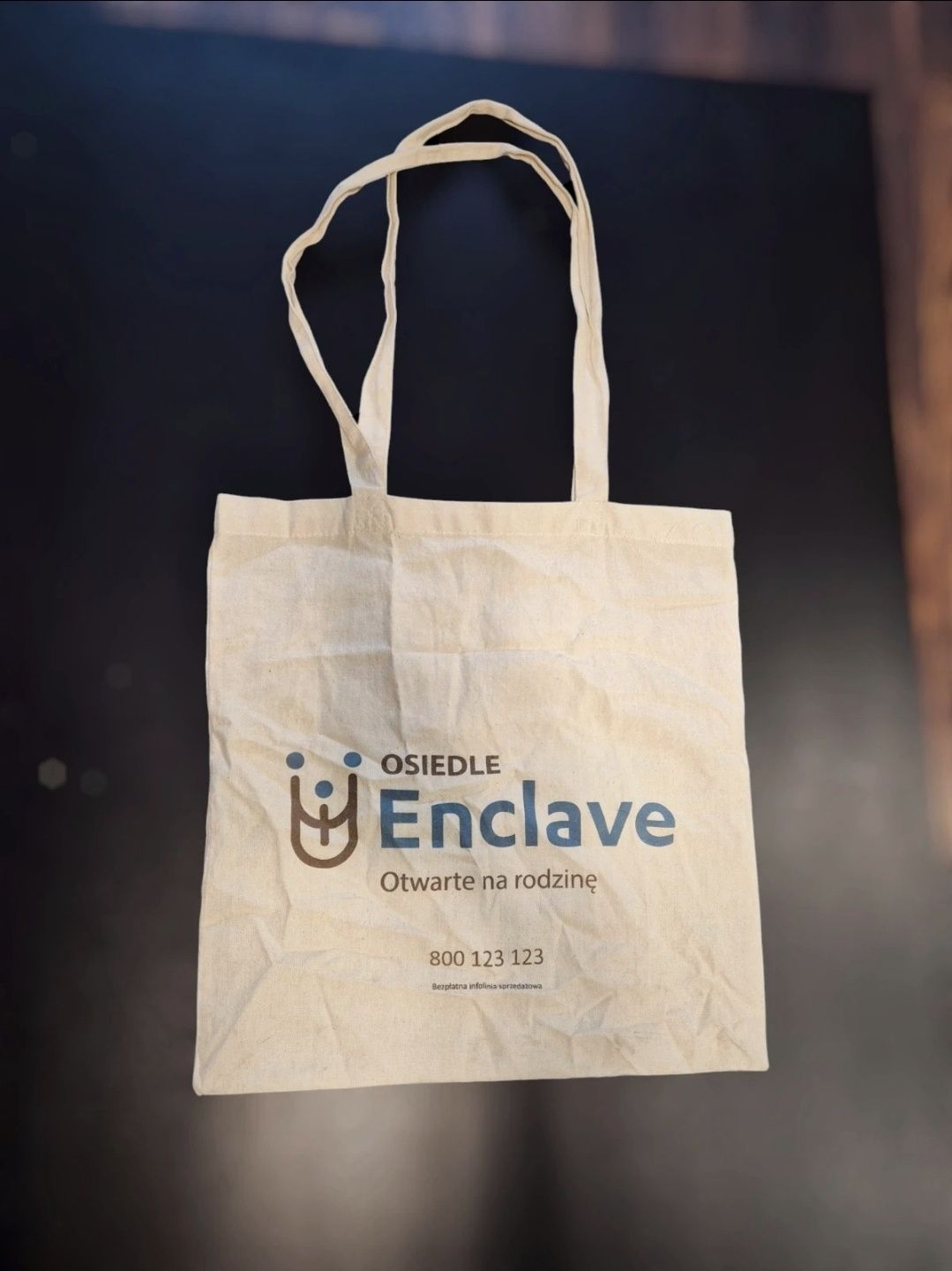 Torba materiałowa na zakupy A4 długie ramiączka Eco shopper