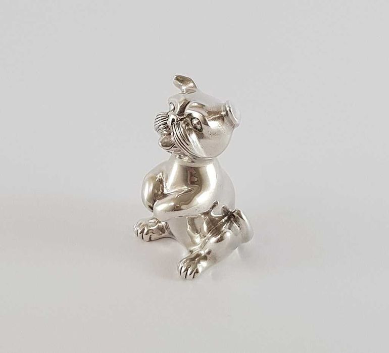 Autorska srebrna figura Psa próby 0,990