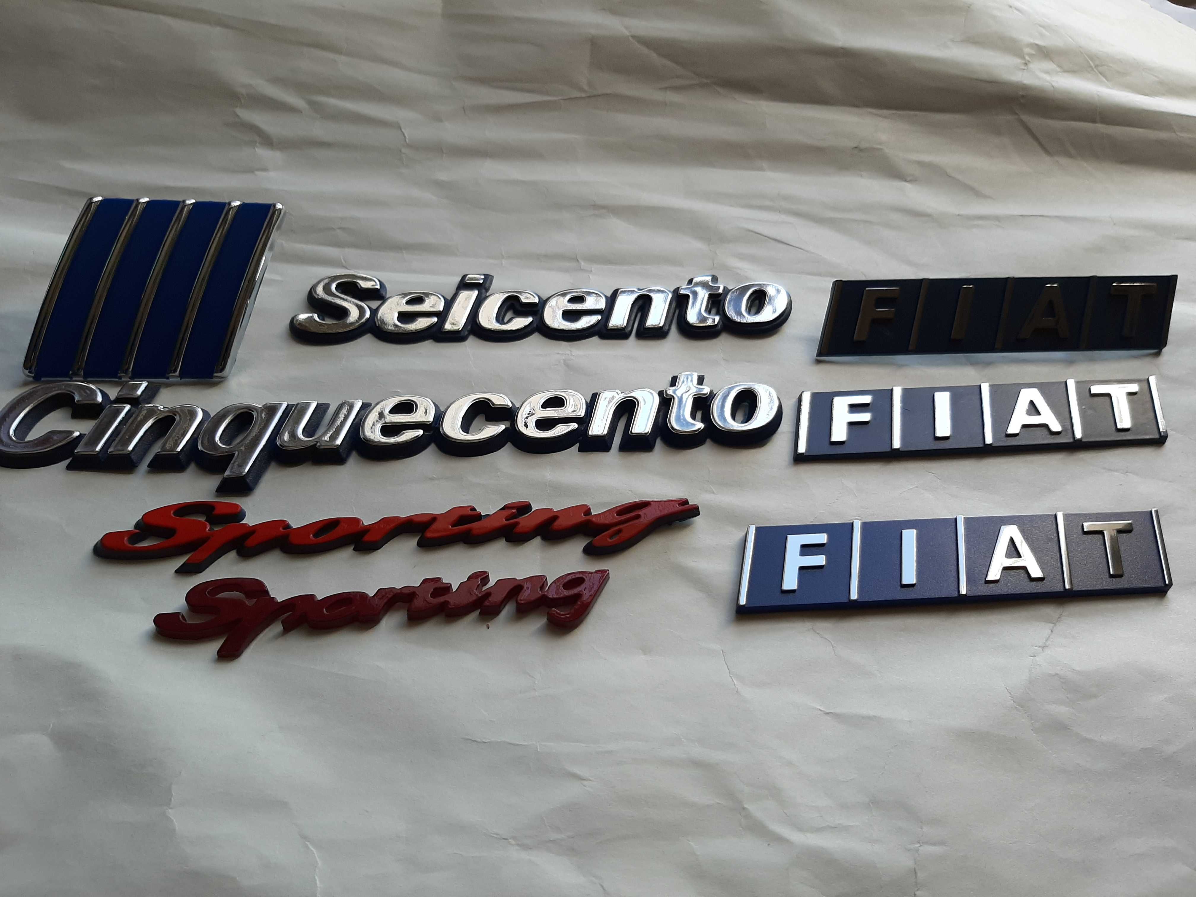 SEICENTO CINQUECENTO Fiat legendas emblemas novo