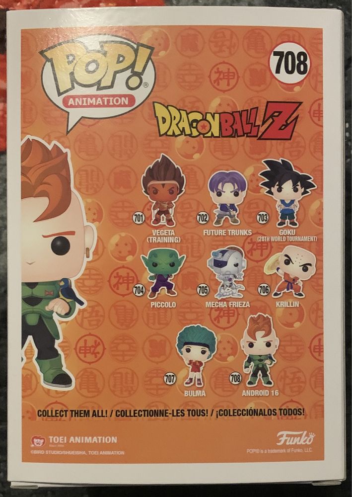 Funko pop dragonball z android 16 708 special edition