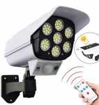 Atrapa Kamery Lampa Solarna Pilot CZUJNIK RUCHU 77 LED SMD Dzień  Noc