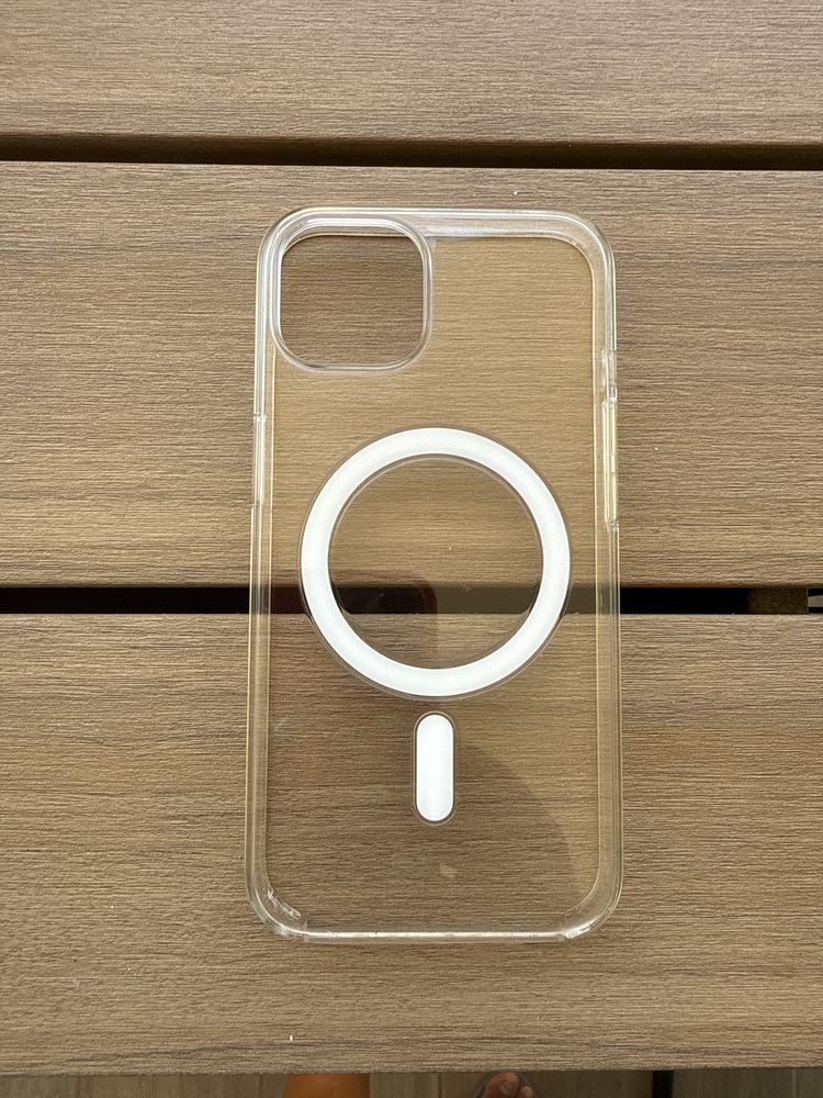 2 Capas iphone 13 transparente e rosa areia