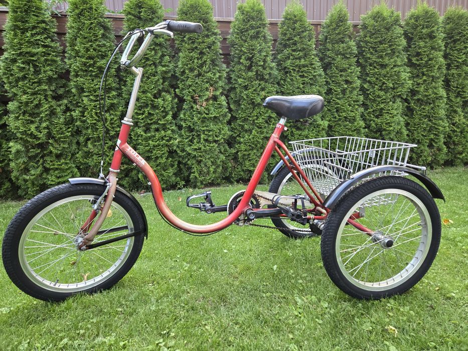 Rower rehabilitacyjny 3 BIEGI trójkołowy  inwalidzki TOLEK koła 24"