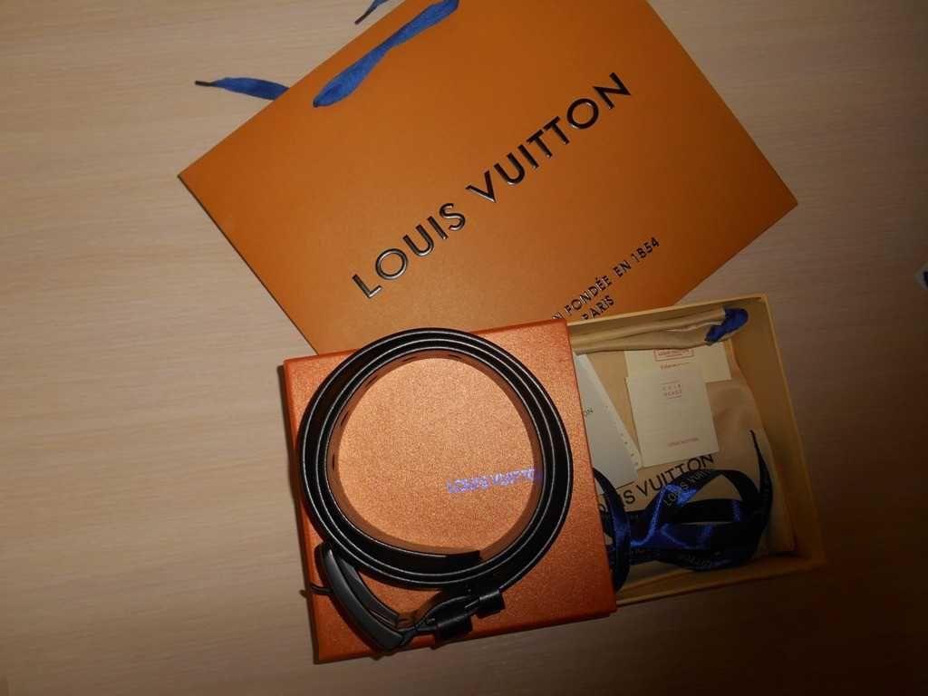 Louis Vuitton damski męski pasek firmowy, skóra naturalna 325