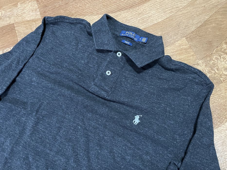 Темно-сіра slim регбійка Polo Ralph Lauren / M