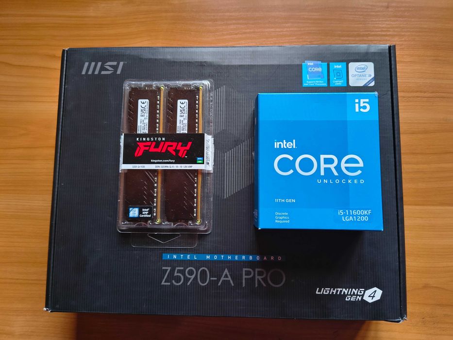 Комплект Intel i5 11600KF s1200 + MSI Z590-A PRO + DDR4 32 GB (2x16GB)