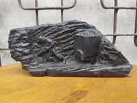 Stara figurka z węgla górnik wagonik