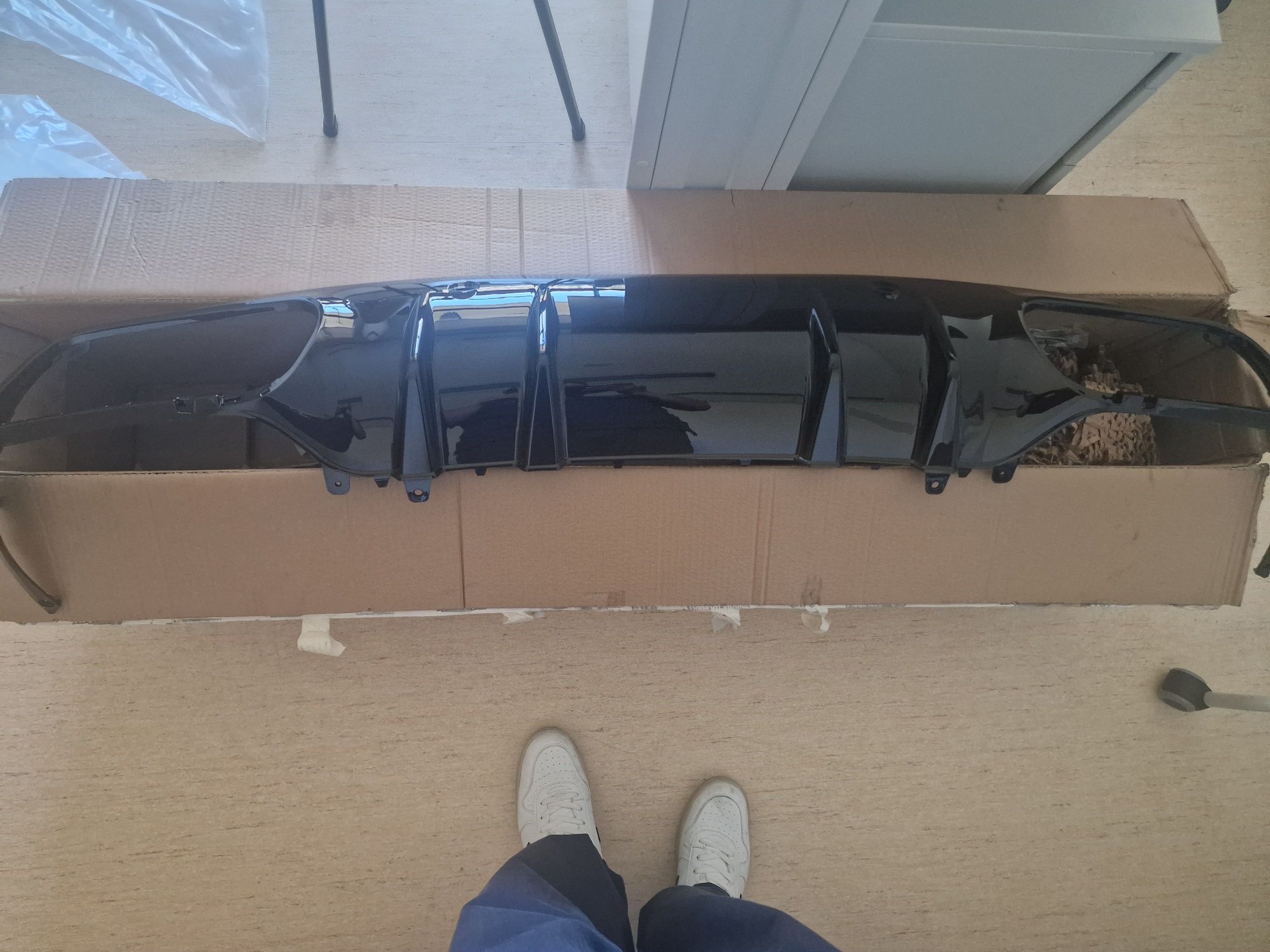 Difusor Traseiro com ponteiras  cromo para MB w205