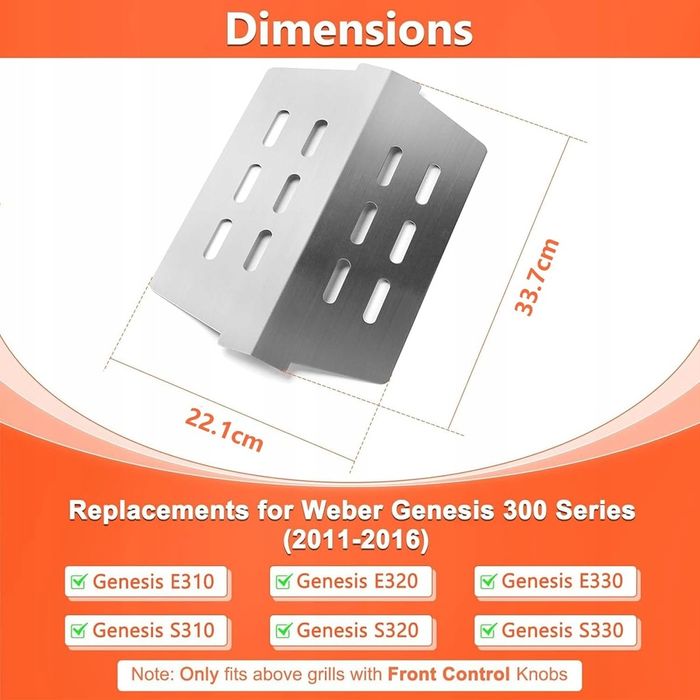 7622 osłona palnika Weber Genesis 300 Series E310 E320 itd.