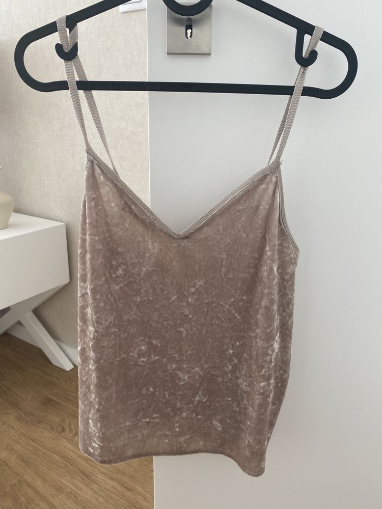 Top Veludo Nude Zara