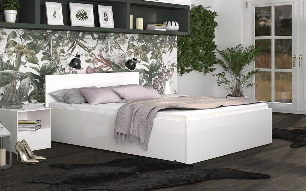 Łóżko Małżeńskie + Materac 120/140/160/180x200 z podnoszonym stelażem