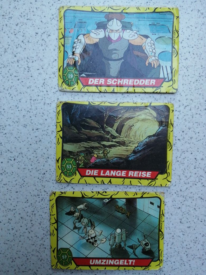 Turtles lata 9, Żółwie Ninja, 3 karty kolekcj., seria niemiecka