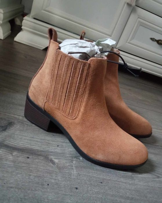 Nowe buty botki skórzane damskie rozmiar 39