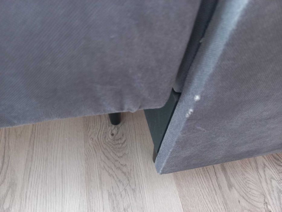 Narożnik z funkcją spania szary 180 x 140 cm