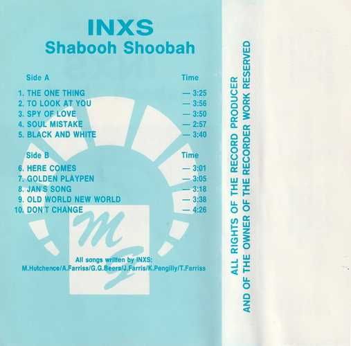 ! kaseta - INXS - Shabooh Shoobah (MG)