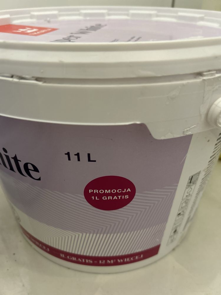 Farba Tikkurila Super White 11 l +zaprawa+grunt