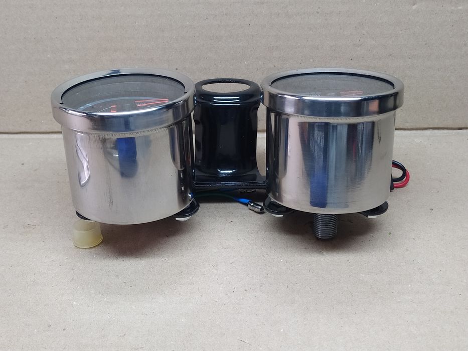 Панель приборов мото универсальная спидометр 180км/ч, тахометр, хром