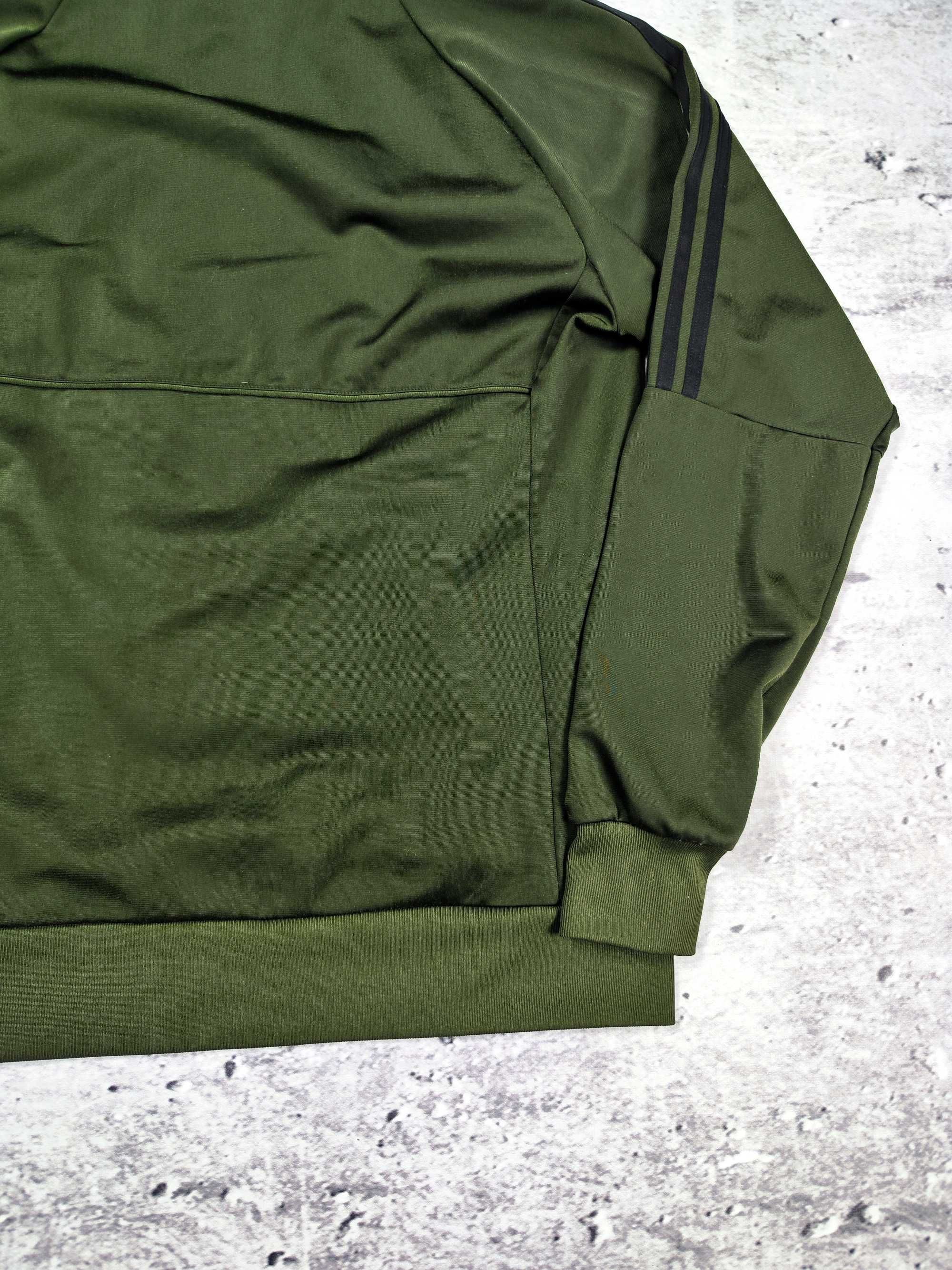 Bluza Adidas sportowa męska khaki zielona z kapturem r. S
