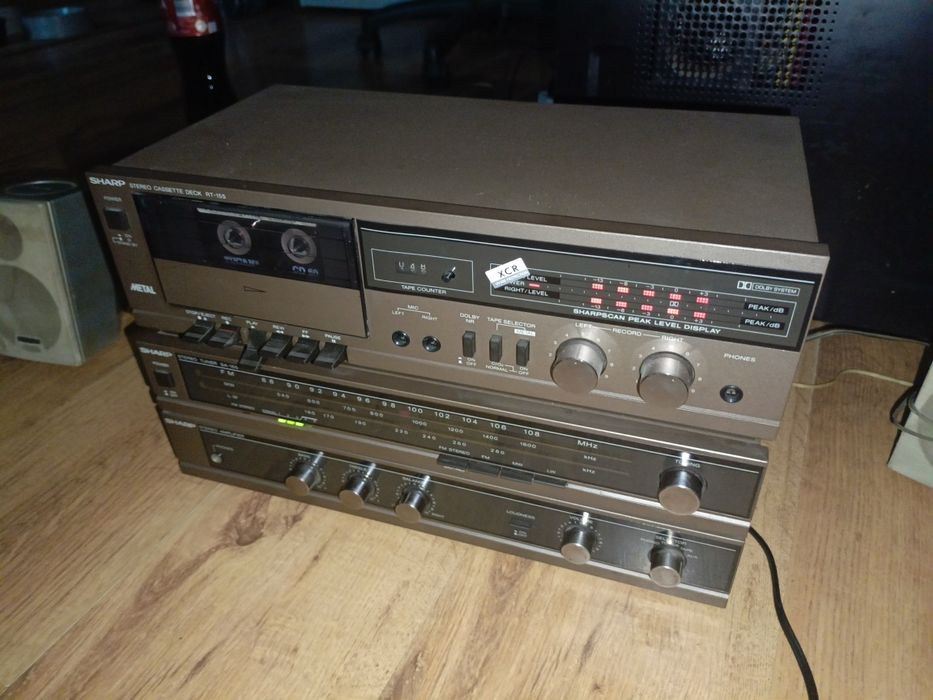 Wieża Sharp , amplituner i magnetofon