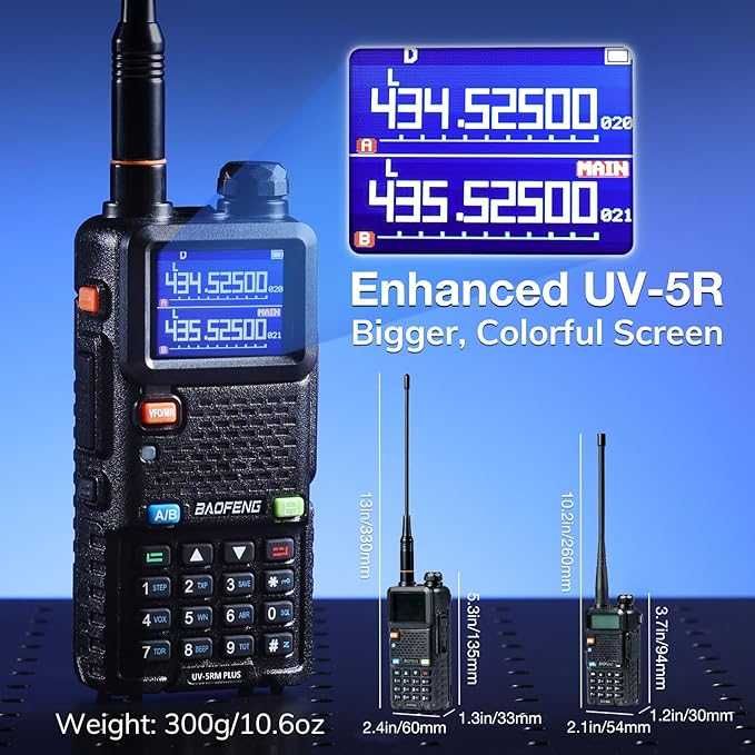 BAOFENG UV-5RM Plus krótkofalówka radiotelefon multiband Walkie Talkie