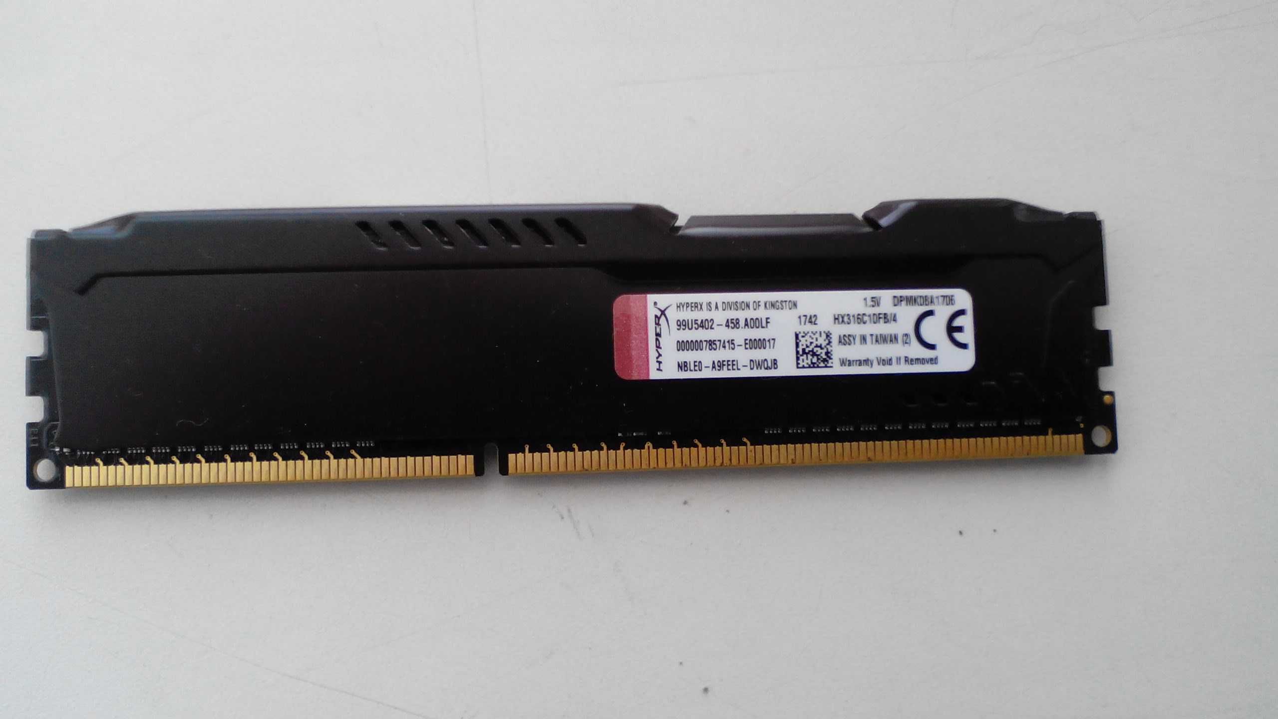 О/П HyperX DDR3-1600 4096MB PC3-12800 Fury Black (HX316C10FB/4)