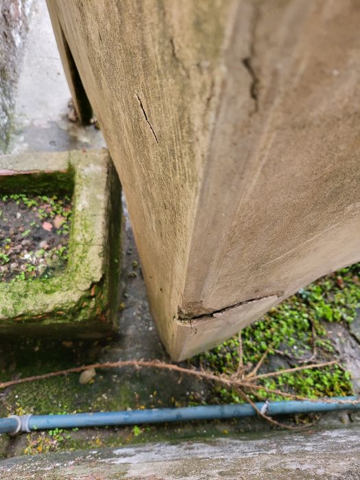 Tanque de lavar roupa em cimento