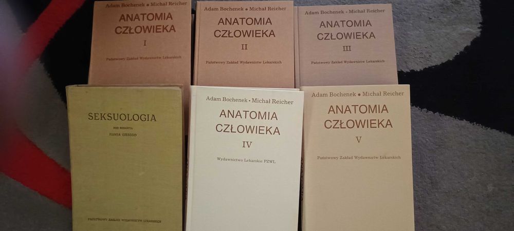 Anatomia człowieka t. 1-5 Bochenek, Reicher plus bonus