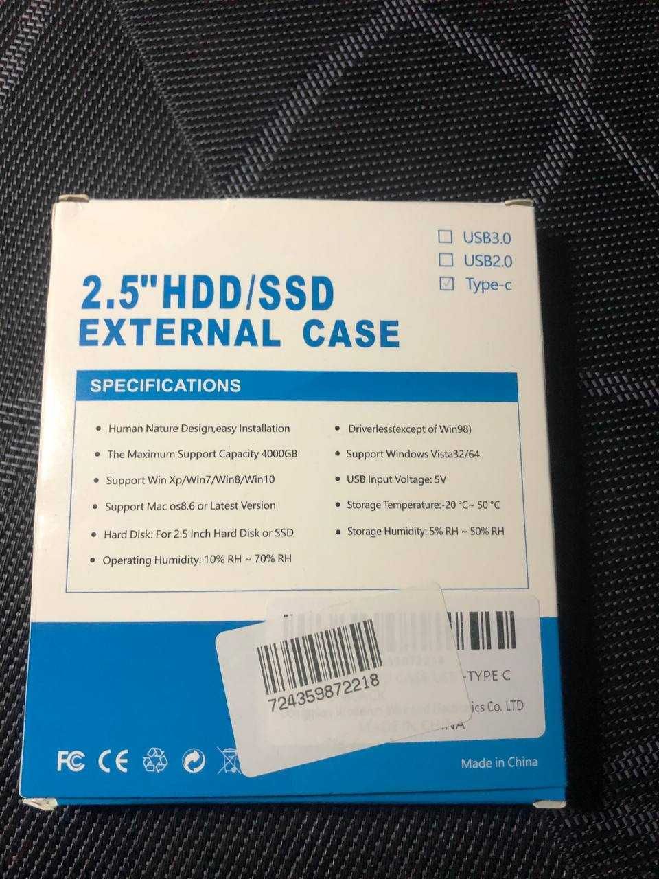 Зовнішній карман USB 3.0 корпус SSD / HDD 2.5, для накопичувача 2.5 "