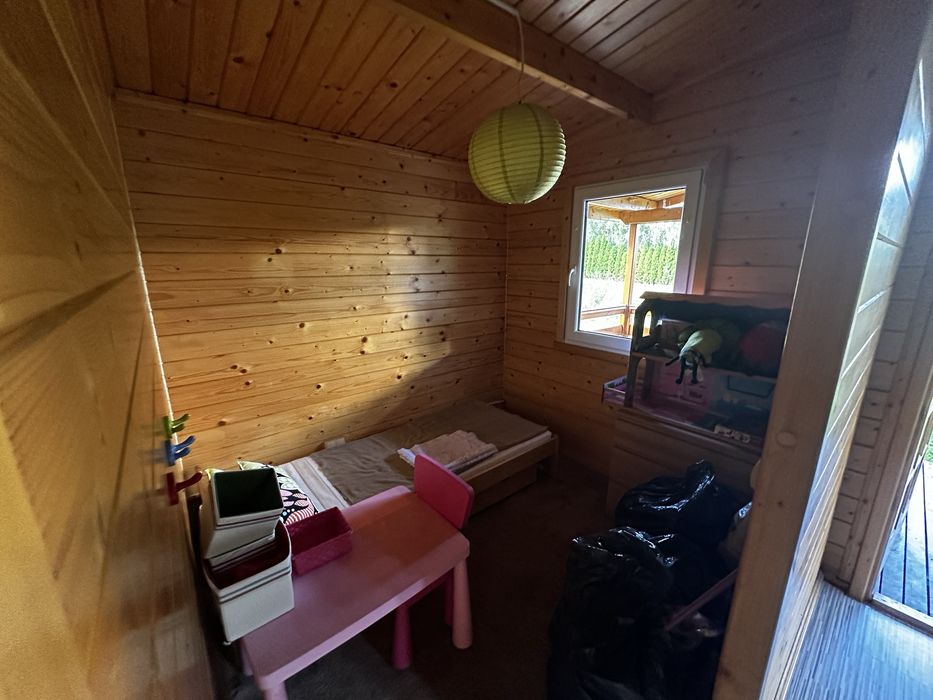 Domek drewniany letniskowy 35m2 z tarasem bez wyposażenia