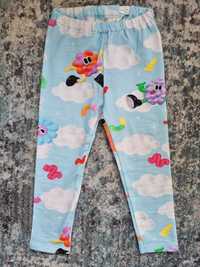 Błękitne legginsy H&M eva cremers 98 NOWE