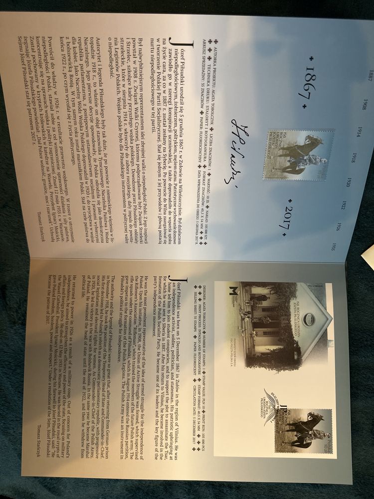 Folder 150 Rocznica ur J. Piłsudskiego 2017