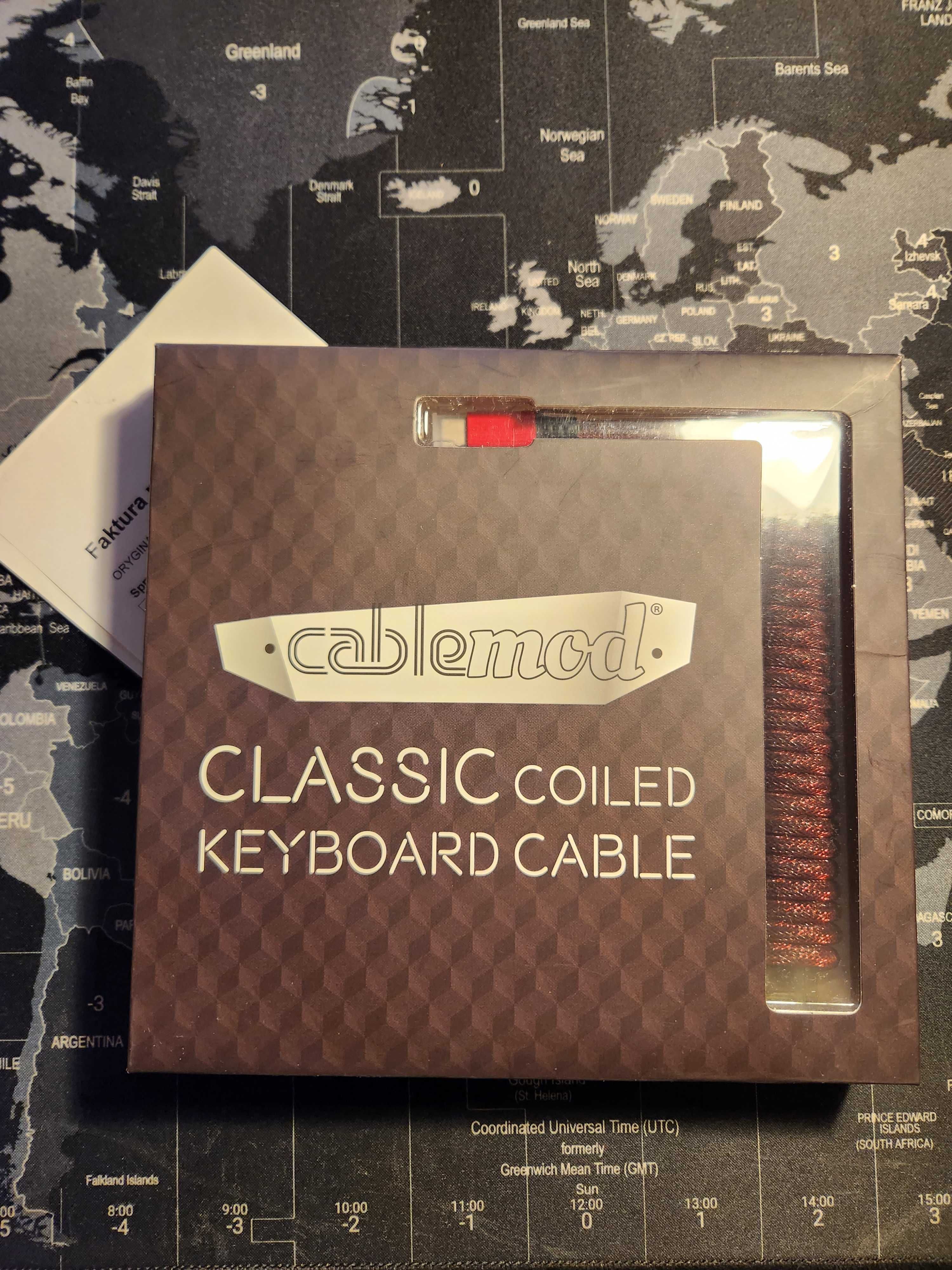 Kabel do klawiatury CableMod Classic Coiled Cable Republic Red (USB-C)