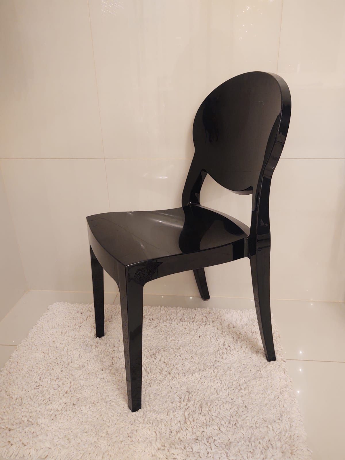 Krzeslo Scab igloo  Design czarne wysoki połysk made in italy