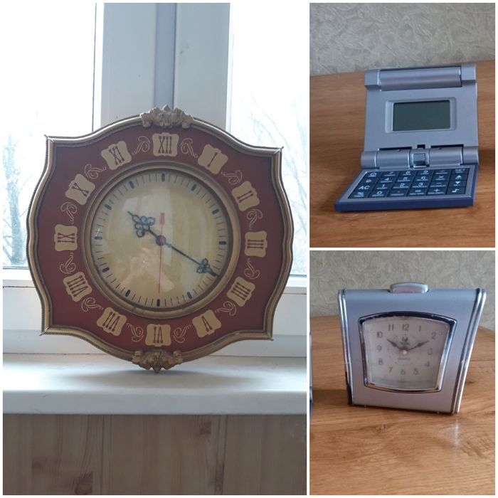 Часы настенные кварцевые, годинник, часы-калькулятор