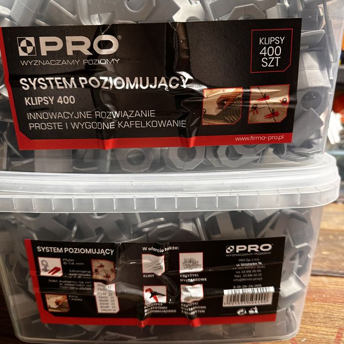 System poziomujacy kafelki płytki gres klipsy