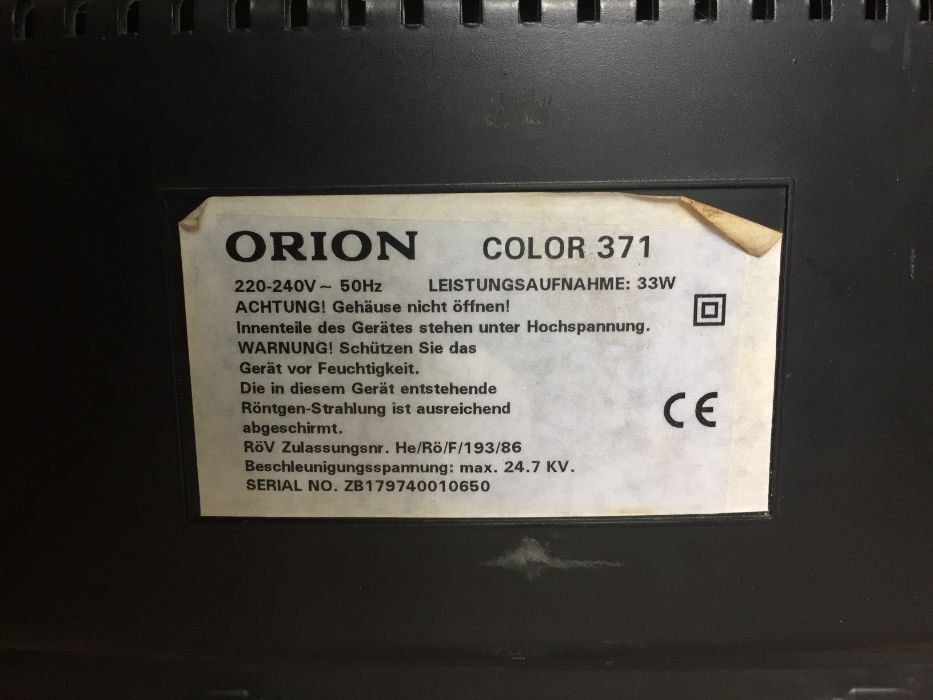 Цветной телевизор ORION Color 371