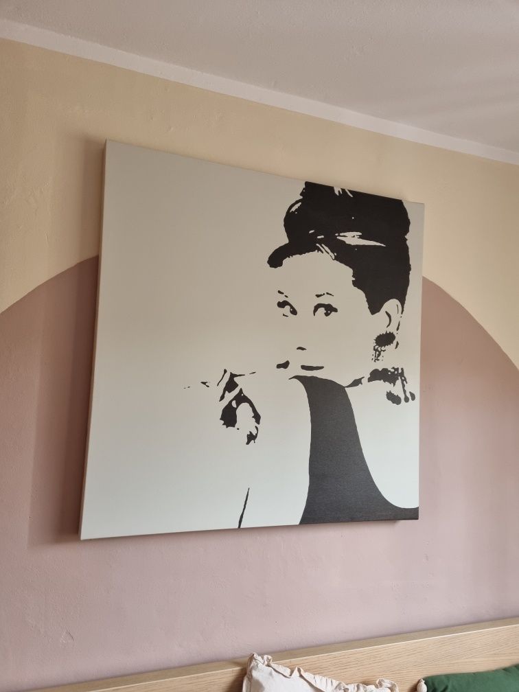 obraz IKEA Pjatteryd Audrey Hepburn 90x90