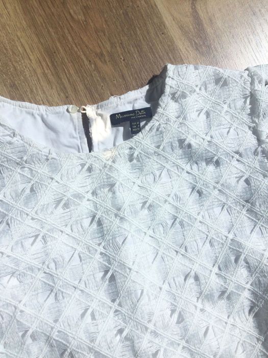 Massimo Dutti szydełkowa biała koronkowa sukienka 40