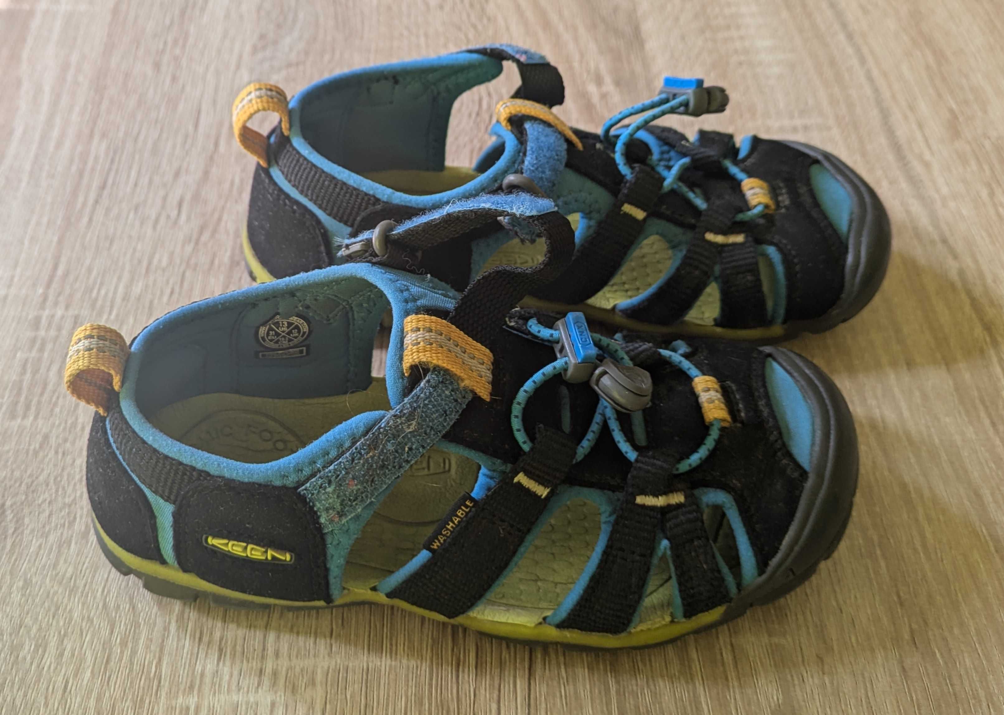 Sandały dziecięce KEEN Seacamp II CNX black/brilliant blue, r. EU31