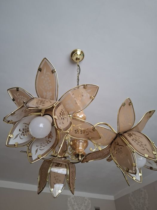 Żyrandol lampa 3 punktowa złota Cena do uzgodnienia
