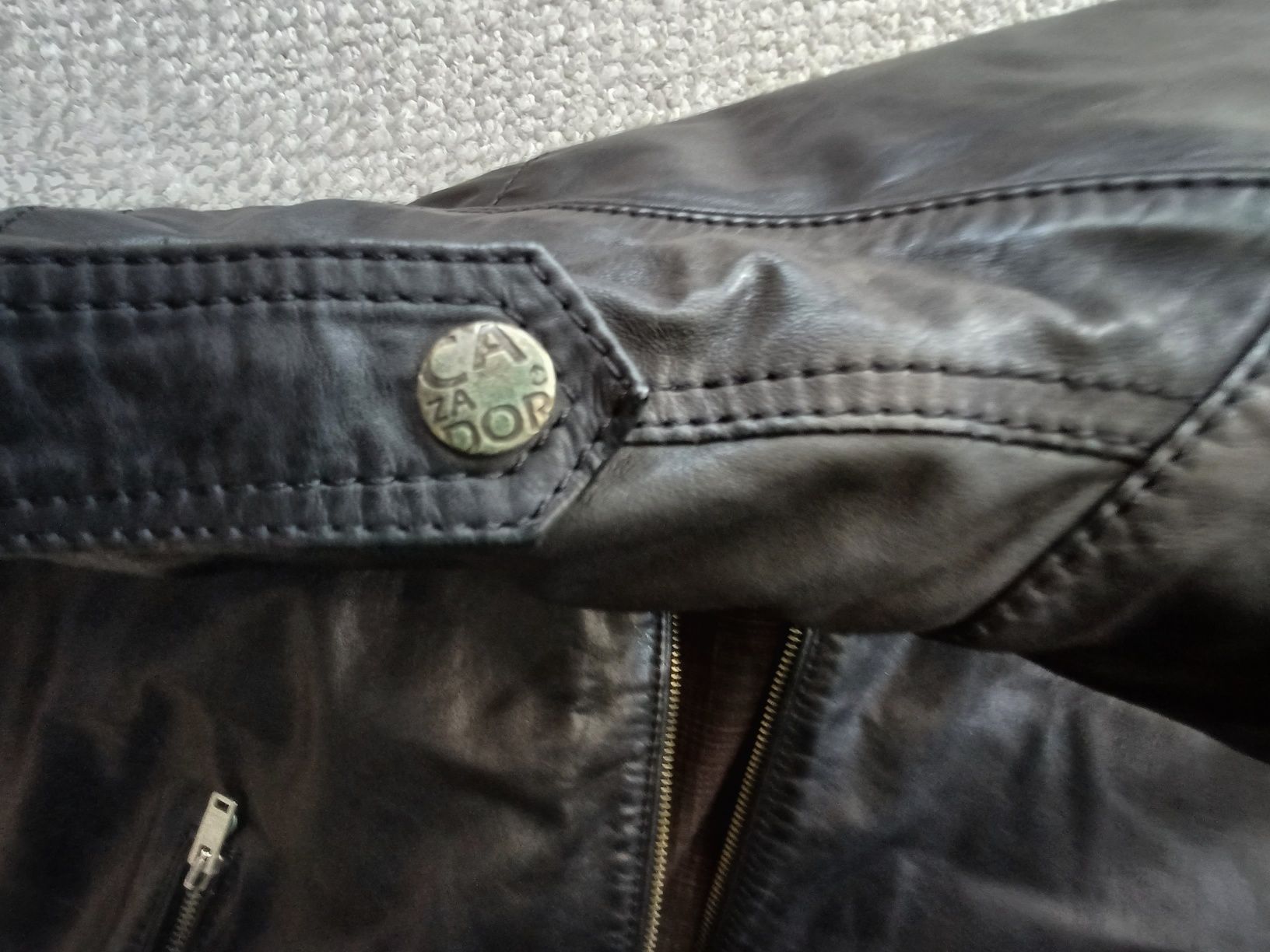Kurtka męska skórzana markowa CAZDOR authentic leatherwear XL