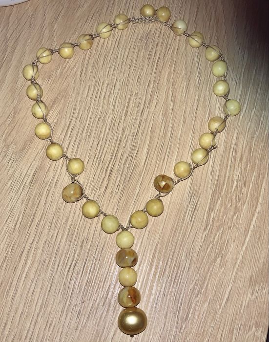 Naszyjnik bursztyn artystyczny 47 cm