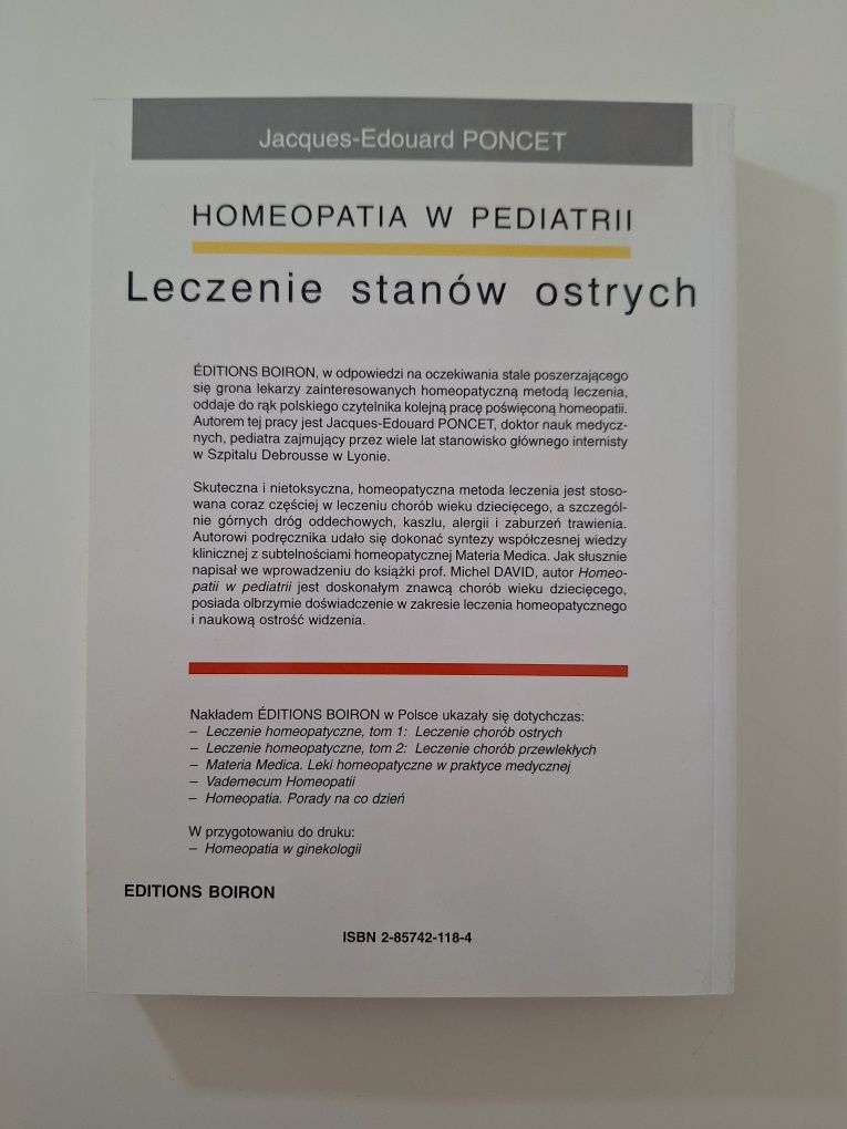 Poncet Homeopatia w pediatrii Leczenie stanów ostrych + gratisy