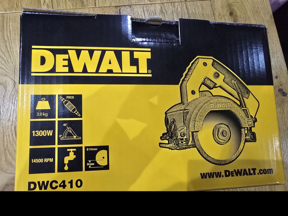 DeWalt DWC410 Przecinarka ręczna do płytek na mokro 110mm