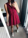 Sukienka damska, dziewczęca, zwiewna, rozpinany dekolt, S, M, 36, 38