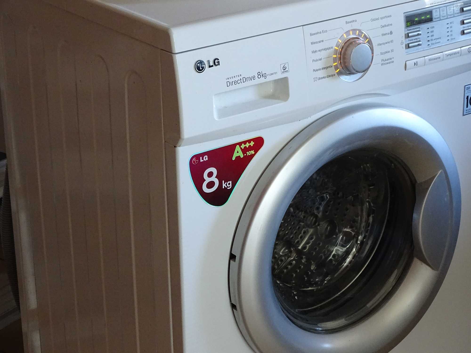 LG 8kg DirectDrive-nowy krzyżak i bęben+dostawa