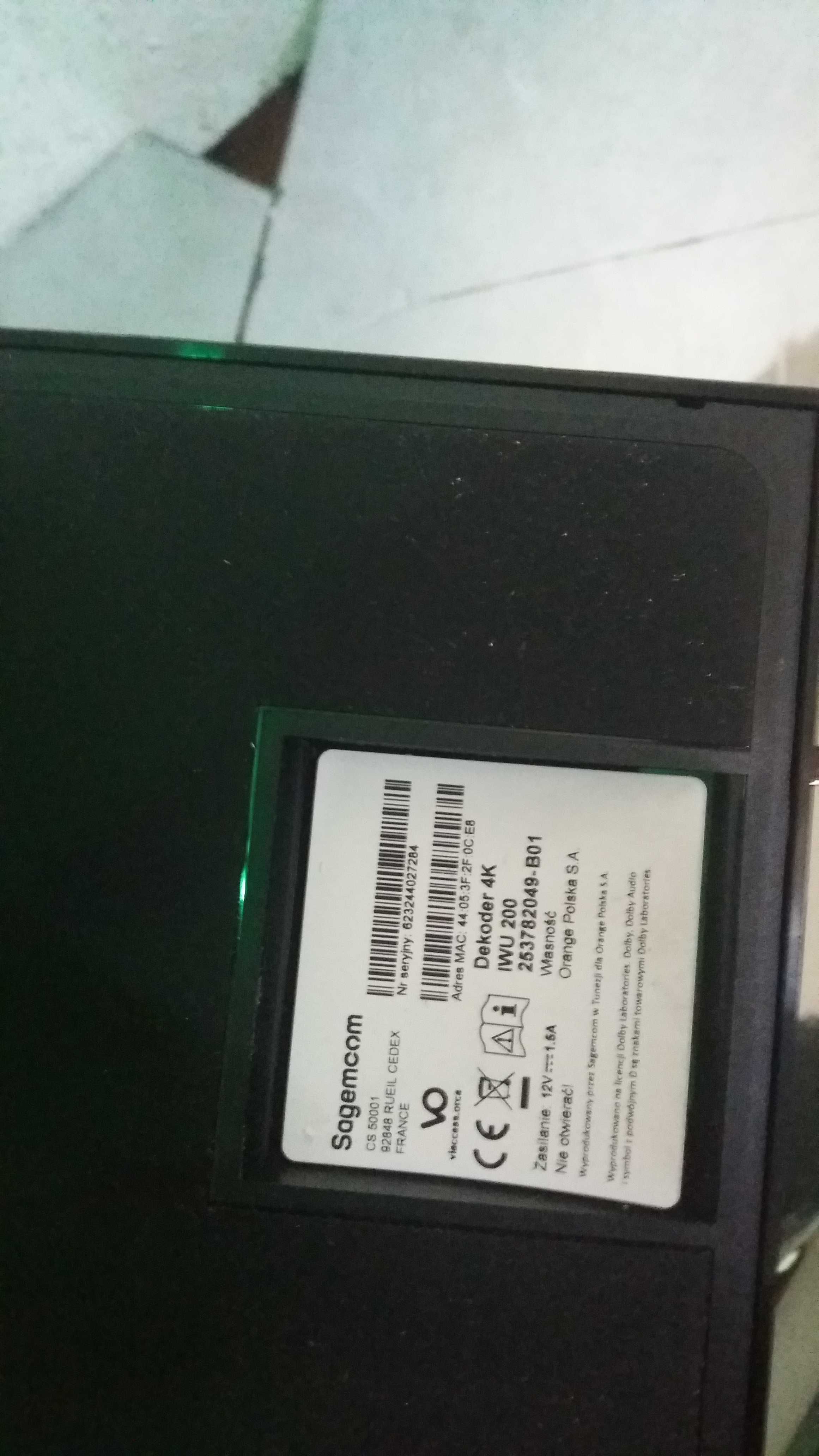 Orange FUNBOX 6 2 Dekoder 4K nowe nieużywane z pilotem!